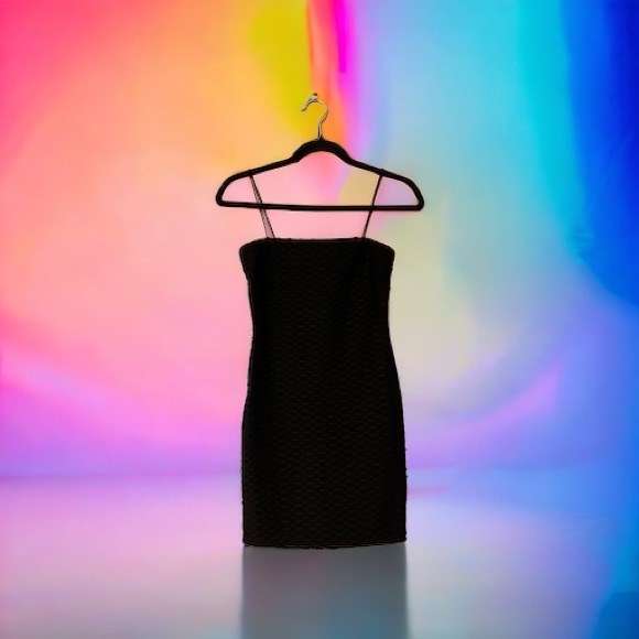 Love J Black Textured Bodycon Mini Dress - Picture 5 of 13